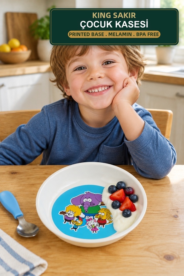 Kral Şakir Children's Bowl Melamine Food Bowl Soup Yogurt Bowl Bpa Free Licensed