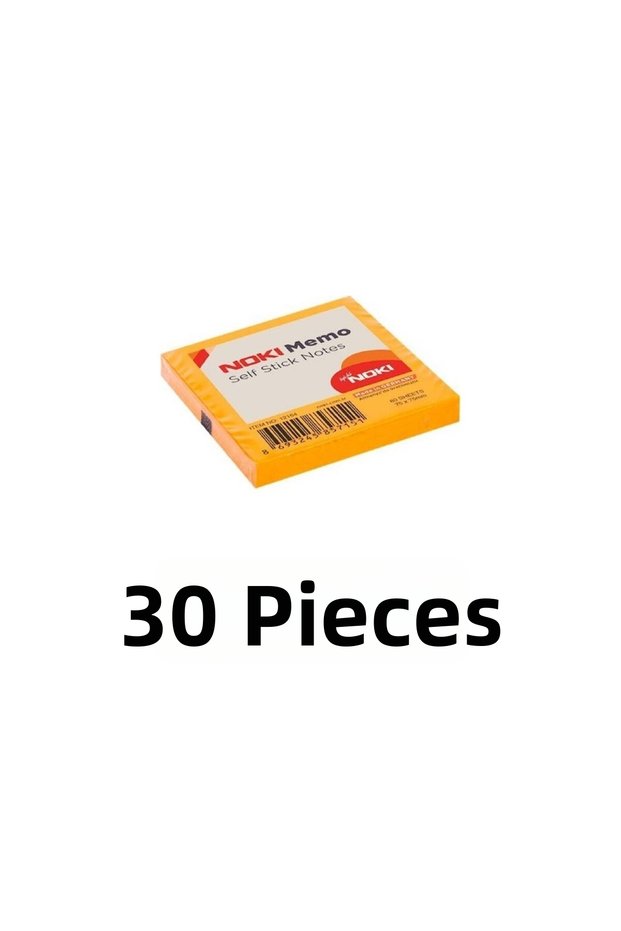 30 Pcs Postit 75mm X75Mm Adhesive Paper 80 Sheets Orange