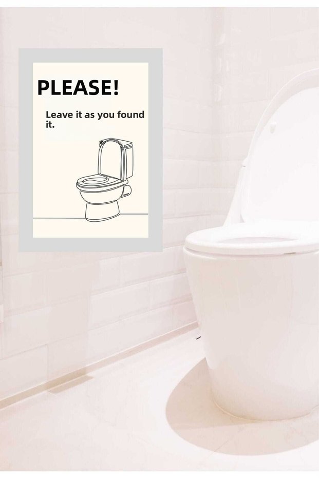 Inside the Toilet Warning: Please Leave It if You Want to Find It | Toilet Seat Cover Bathroom Wc Door Wall Sticker 25X35 cm