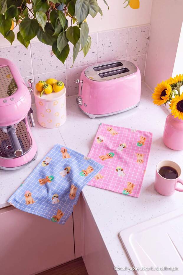 2-Piece Cute Dog Printed Kitchen Towels 35X55Cm Tphaw27Mh00009