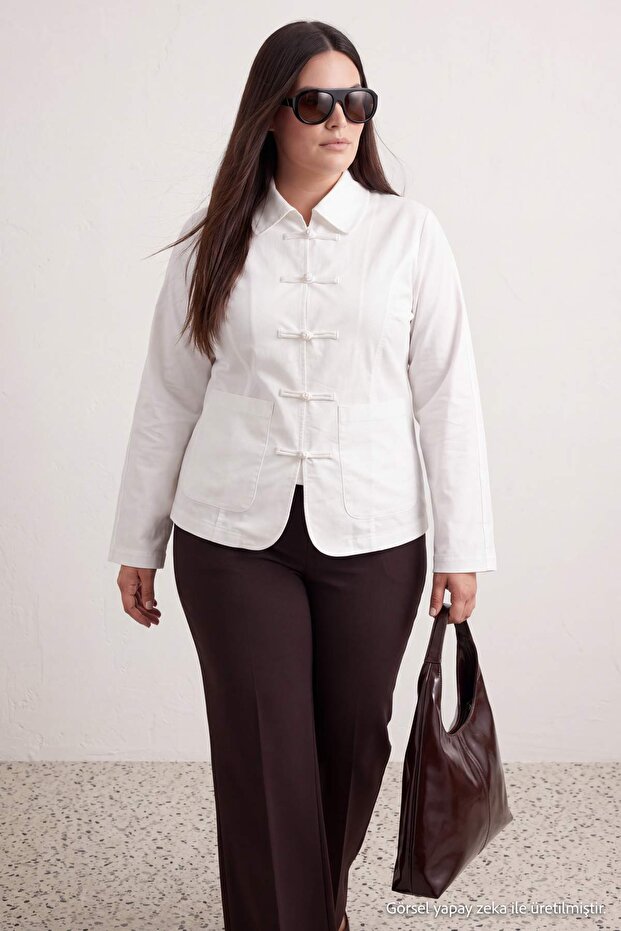 White China Closed Lycra Poplin Cotton Woven Plus Size Shirt Tbbaw27Ax00029