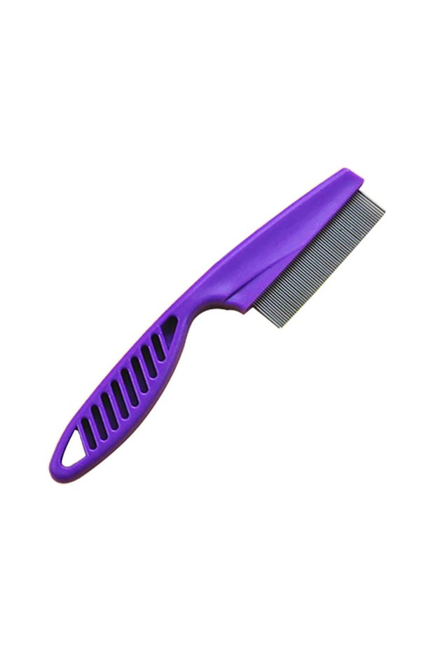 M purple Home Pet Animal Care Comb Protect Flea Comb for Cat Dog Pet Stainless Steel Comfort Flea Ha