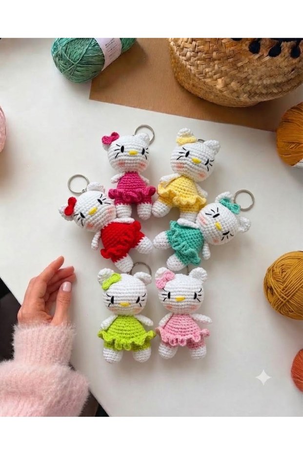 6 Pack Gift Hellokitty Keychain