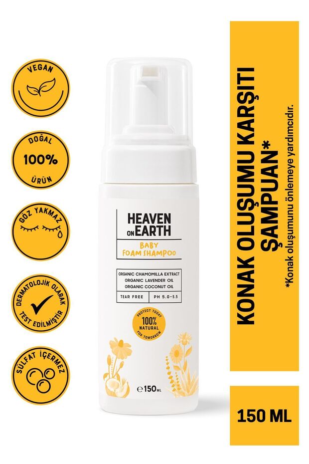Anti-Colic Baby Foam Shampoo 100% Natural Organic Chamomile Lavender Paraben-Free Vegan