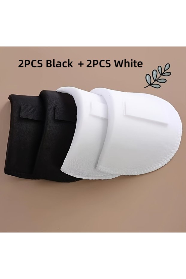 black 4PCS Sponge Shoulder Pads, Breathable Enhancer, Suitable for Both Men and Women, Suitable for