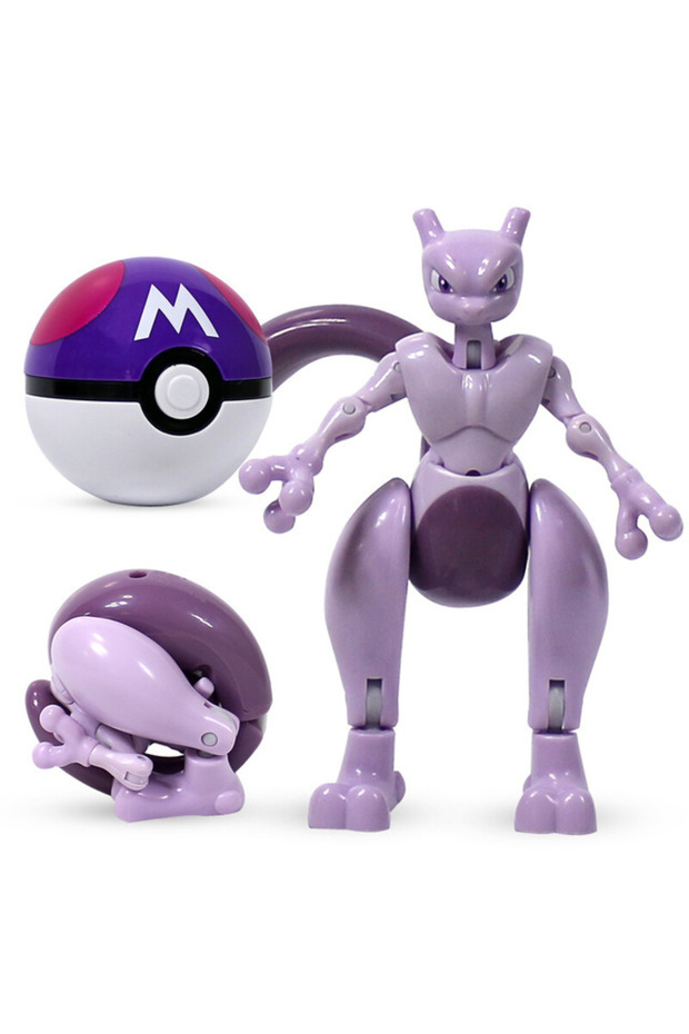 05 12 Styles Pokemon Figures Toys Variant Ball Model Pikachu Jenny Turtle Pocket Monsters Mew-Two Ac