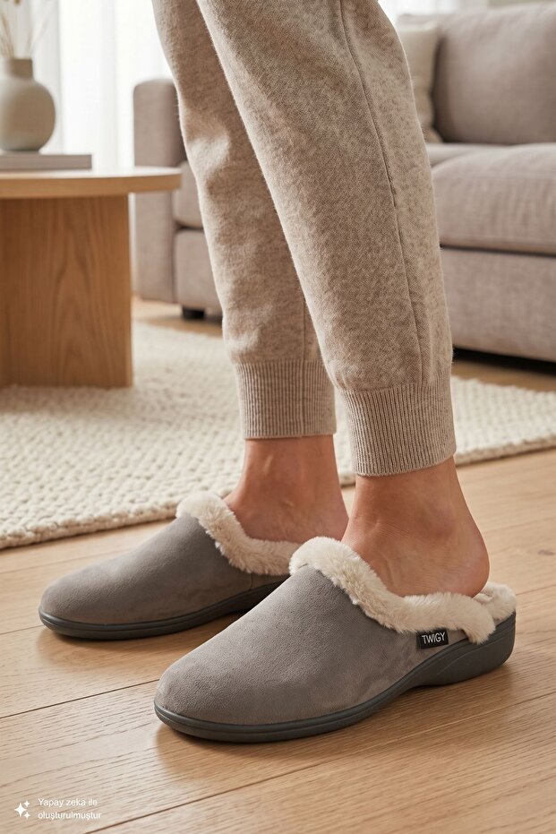 Mila Suede Women's House Slippers Gray 37/41