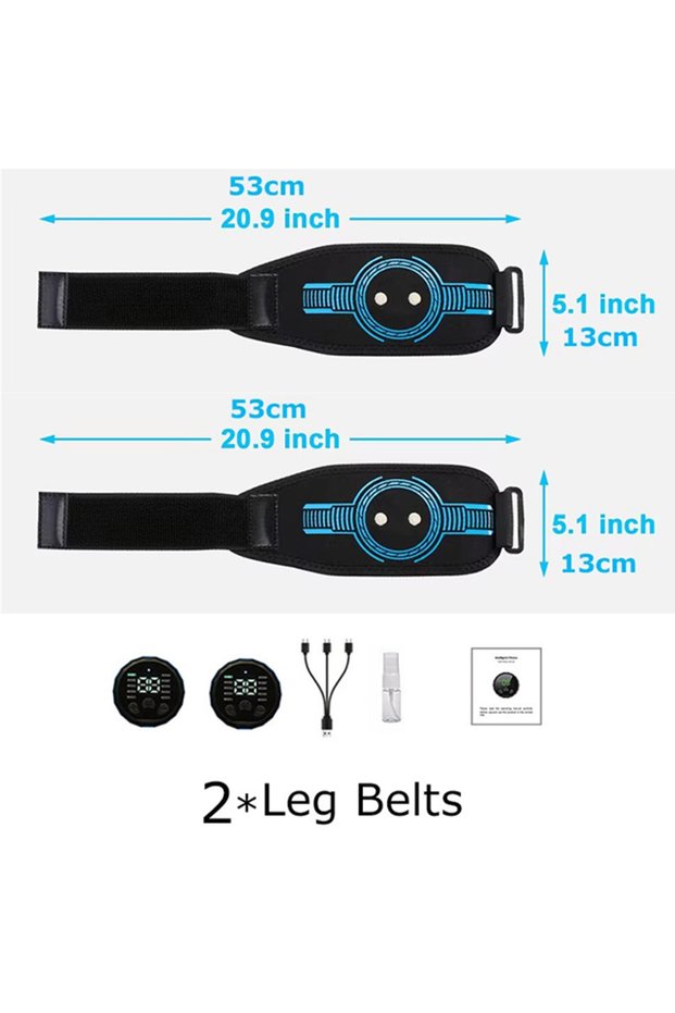 2 Leg Belts Abdominal Toning Belt EMS Muscle Stimulator Toner Waist Body Slimming Shaping Waist Arm