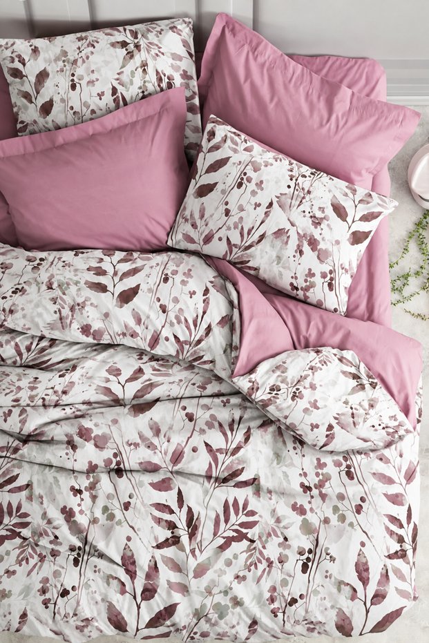 Elastic Sheet Bedding Set Double Size Watercolor Rose