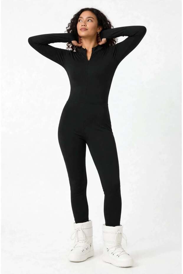Thermal Jumpsuit with Thumbhole Cuffs/- "Thermal Jumpsuit with Thumbhole Cuffs"