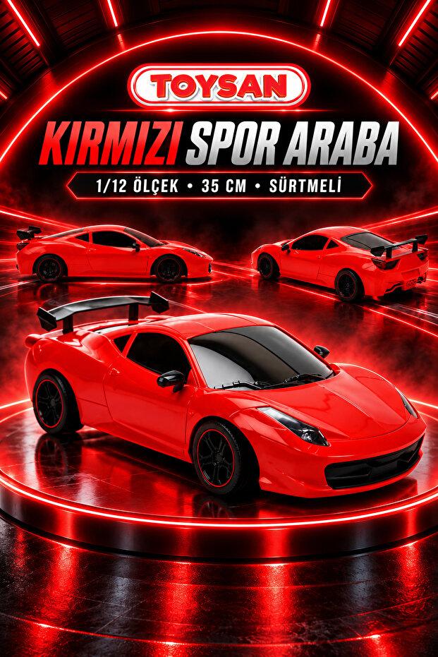 1/12 Sliding Red Sports Car Fer 35 cm 1 Piece