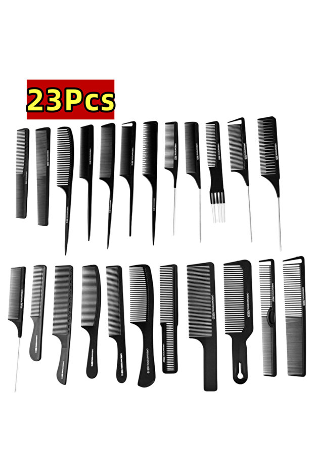 23Pcs 23Pcs Carbon Fiber Hair Styling Combs, Professional Styling Comb Set for Hair Salons, Perfect