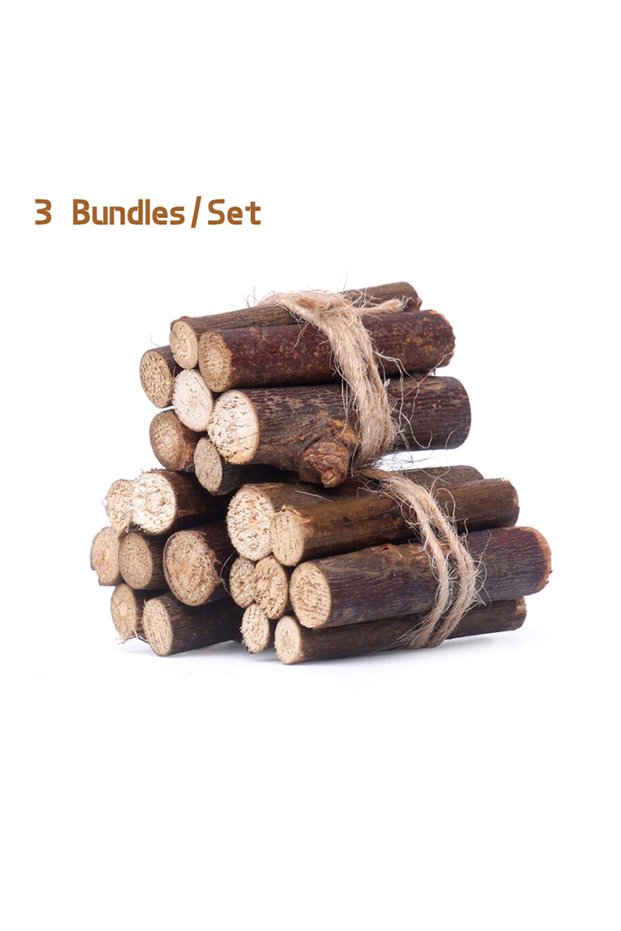 one size 3Bundles 1:12 Dollhouse Miniature Bonfire Firewood Model Party Living Scene Decor Toy Doll