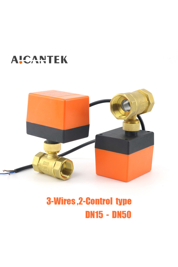 1-1/2" DC12-24V Two-way 3 Wire - 2 Point DN15/20/25/32/DN50 AC220V 12V/24V Two-way Brass Electric Ba