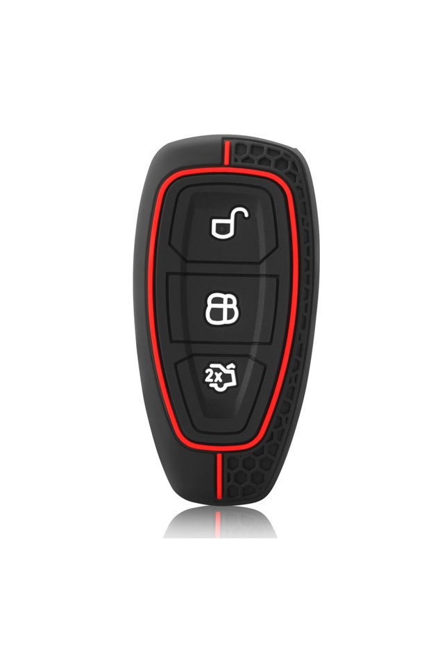 Red Car Key Pack for Ford ST Line Fiesta Focus Mondeo Ecosport Kuga Puma Edge Escape Metallic Silico