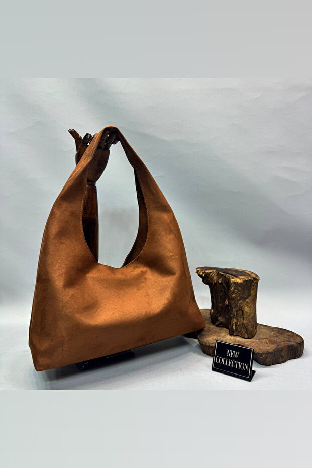 Suede Textured Zippered Women's Bag Lora