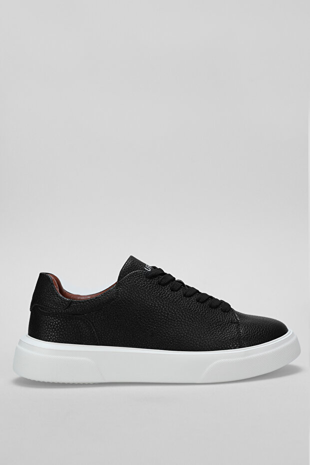 Tommy Men's Leather Sneaker Shoes Black
