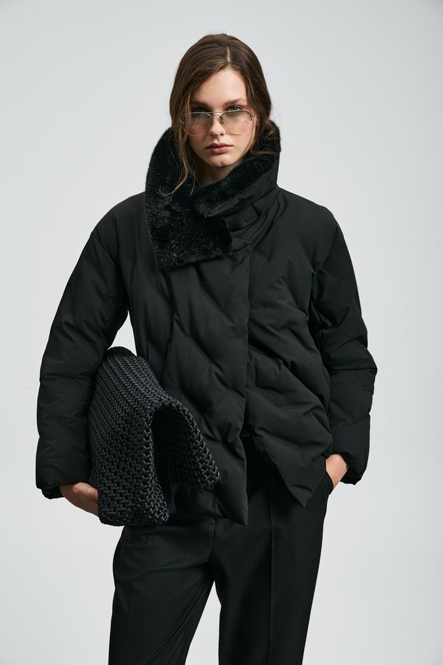 Monica Goose down Women's Coat Black