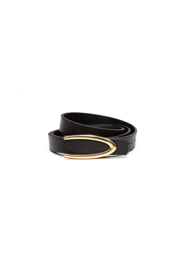 Gold Buckle Women's Belt – Matching with Dresses and Pants