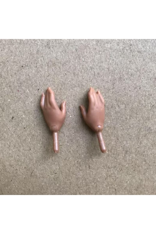 NO.13 1/6 Doll Replacements Hands With Nail Polish Doll Parts White Brown Black Color Hands LOL Litt