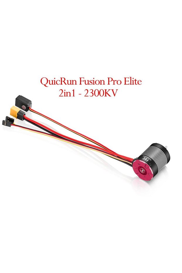 2in1-2300KV Hobbywing Quicrun Fusion Pro Elite 2in1 2300kv Brushless Motor Combo For 1/10 Rc Rock Cr