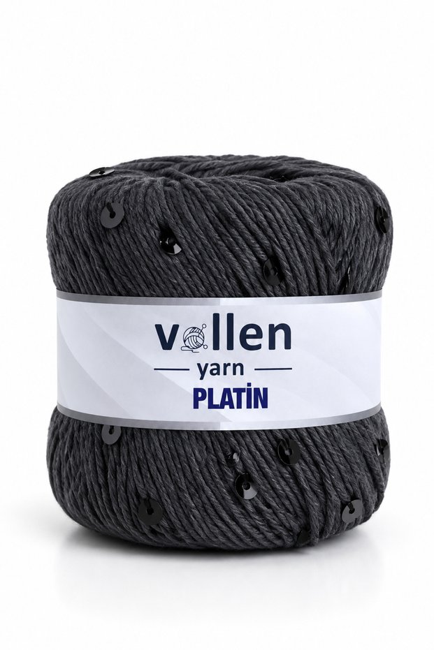 Platinum Sequin Knitting Yarn, Shiny Lurex Crochet and Skewer Compatible Wool