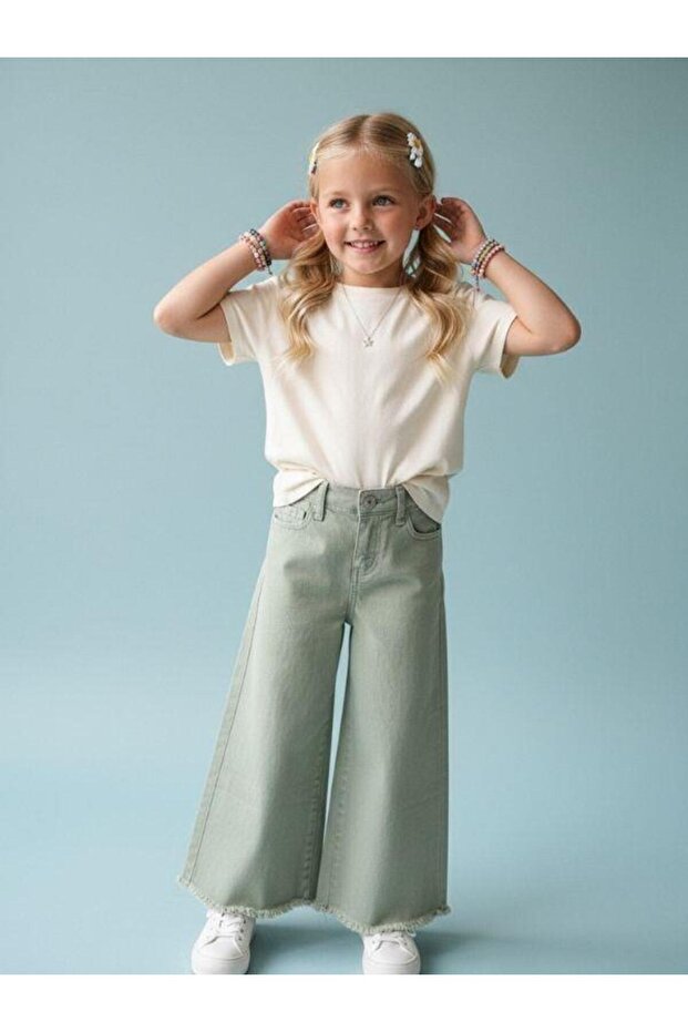 Girls' Cotton Leggings Tassel Trousers