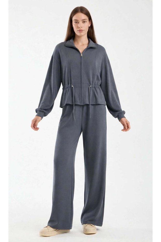 Women's Peplum Detailed Modal Tracksuit Set