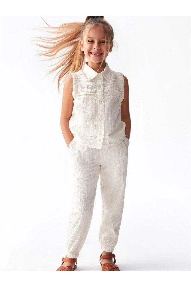 Girls' Cotton Linen Artemis Trousers