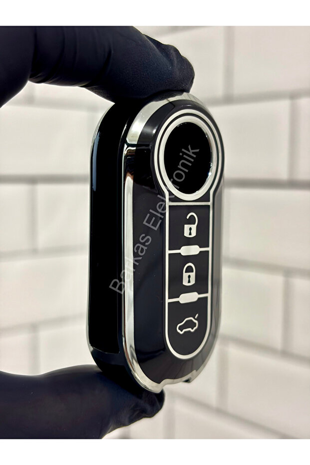 Fiat Doblo Ducato Fiorino Punto 500L Compatible Bravo Switchblade Nano Key Case Black Silver