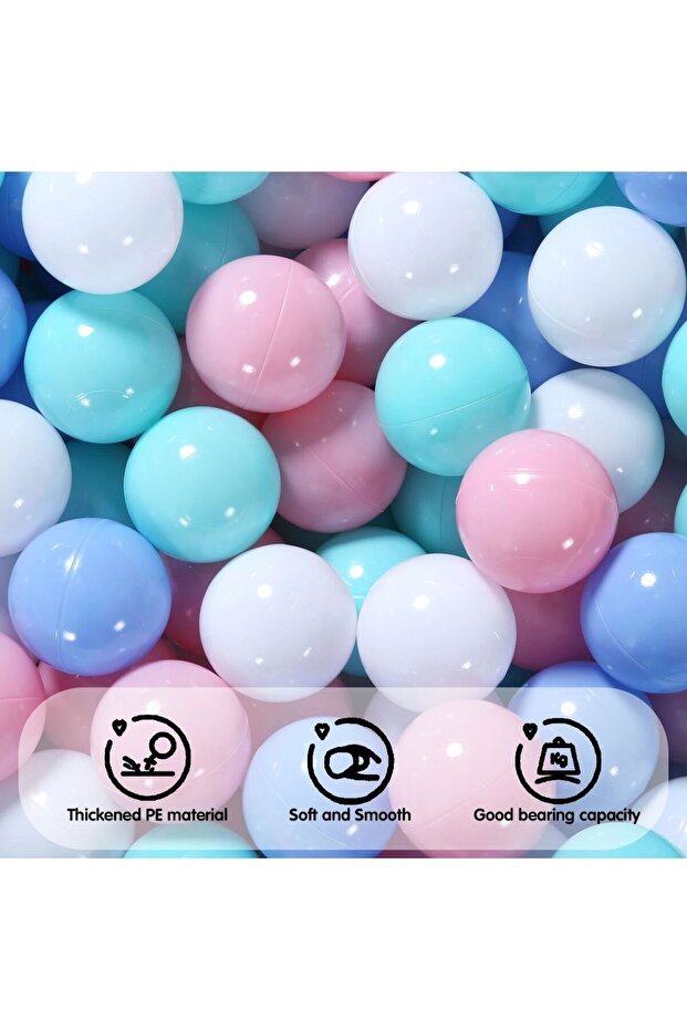 bluepnkgrnwht-100pcs 5.5cm 100pcs with Bag Crush Proof Eco-Friendly Ball Pit Balls Macca Colors Pink