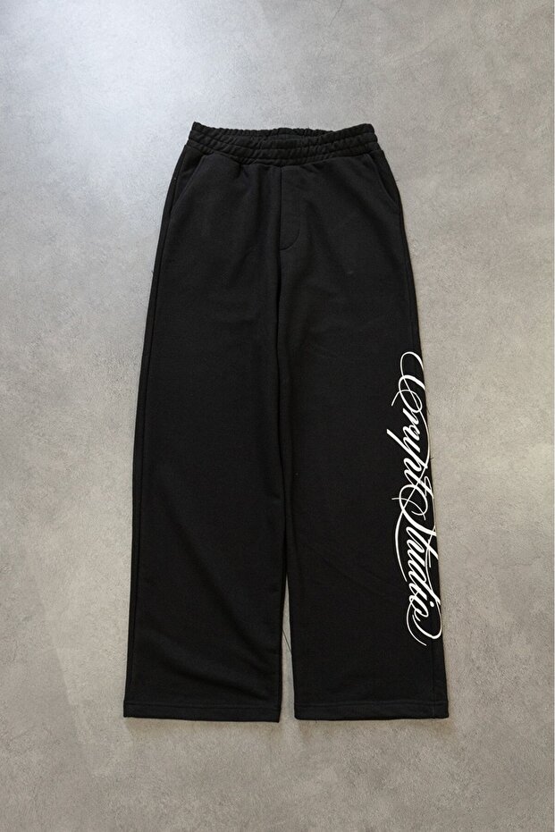 Black Chaos Script Super Baggy Sweatpants