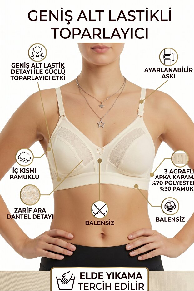 Shaping / Sculpting Lez Lace Bra with Wide Elastic Band on the Bottom