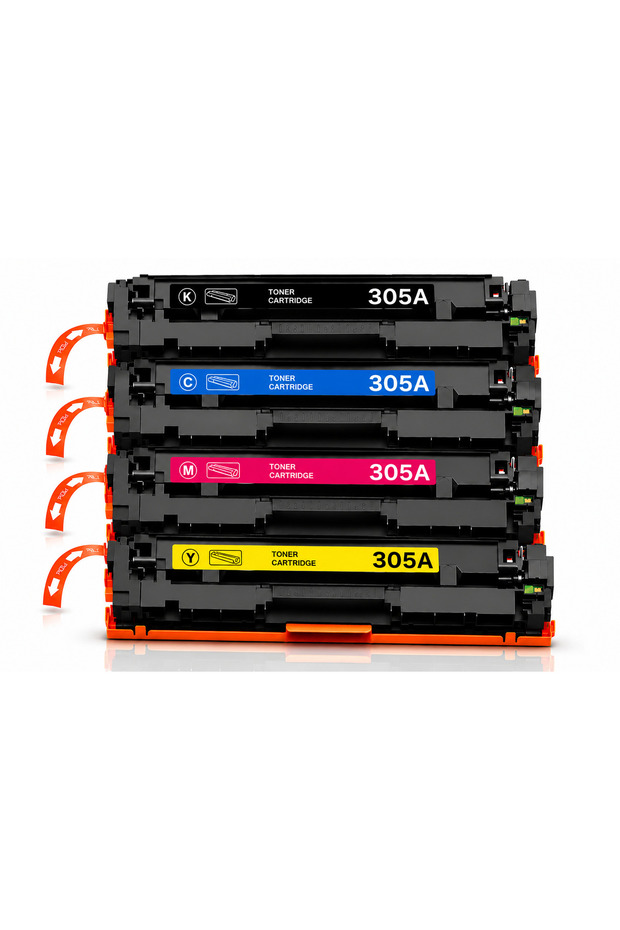 Gate Way 305A Value Pack High Yield Toner Cartridge Compatible with HP LaserJet Pro 300 Color M351dn, and Pro 400 Color MFP M475dn (CE410A Black CE411A Cyan CE412A Yellow CE413A Magenta)