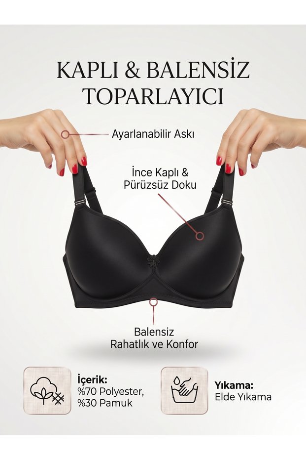 Covered Underwireless Push up Bra
