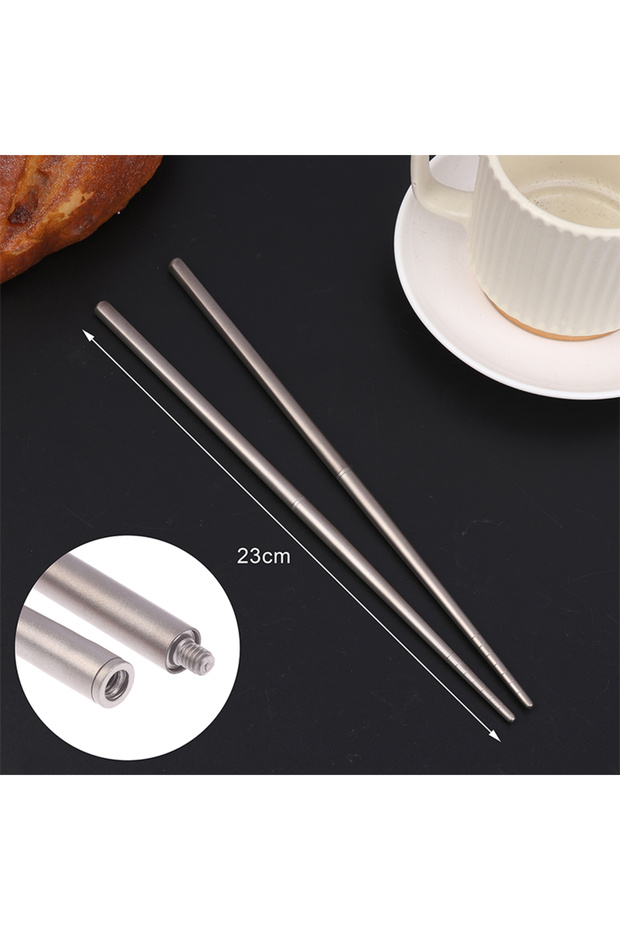 230mm {Summer2} 1 Pair Titanium Alloy Chopsticks Portable Non-toxic Flatware Outdoor Hiking Picnic B