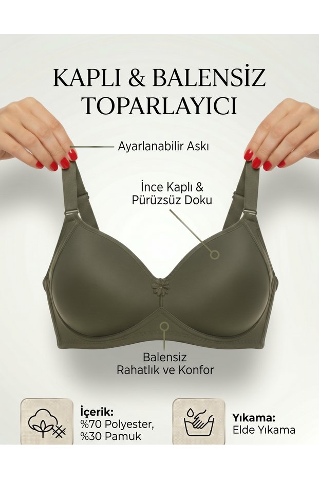 Covered Underwireless Push up Bra