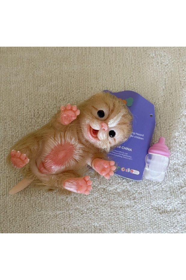 Mini Silicone Cat 6Inch Mini Silicone Cat Doll With Fur Handmade Painted Soft Touch Cute Bebe Reborn