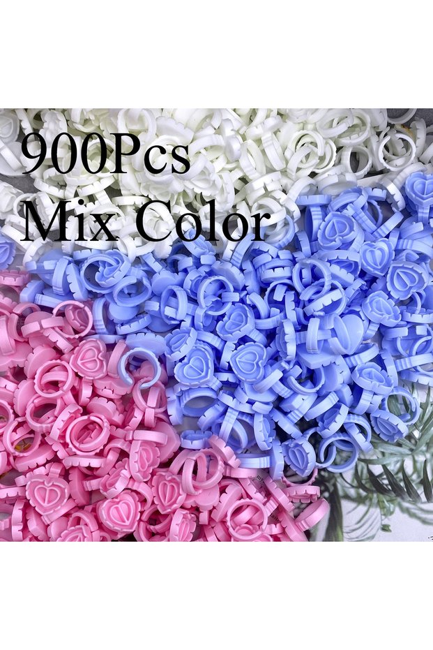 900pcs 300/900Pcs Wholesale Disposable Eyelash Glue Fan Cup Rings Holder Container Tattoo Pigment Ey