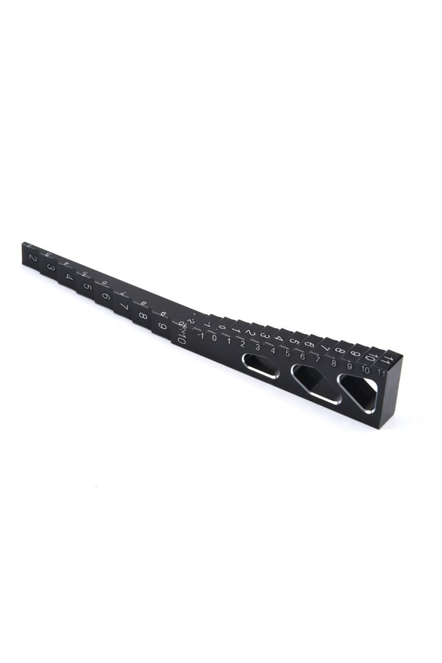 black Aluminium Alloy 2 in 1 Ride Height & Droop Gauge Ruler For 1/10 1/8 1/16 1/14 RC Touring Car &