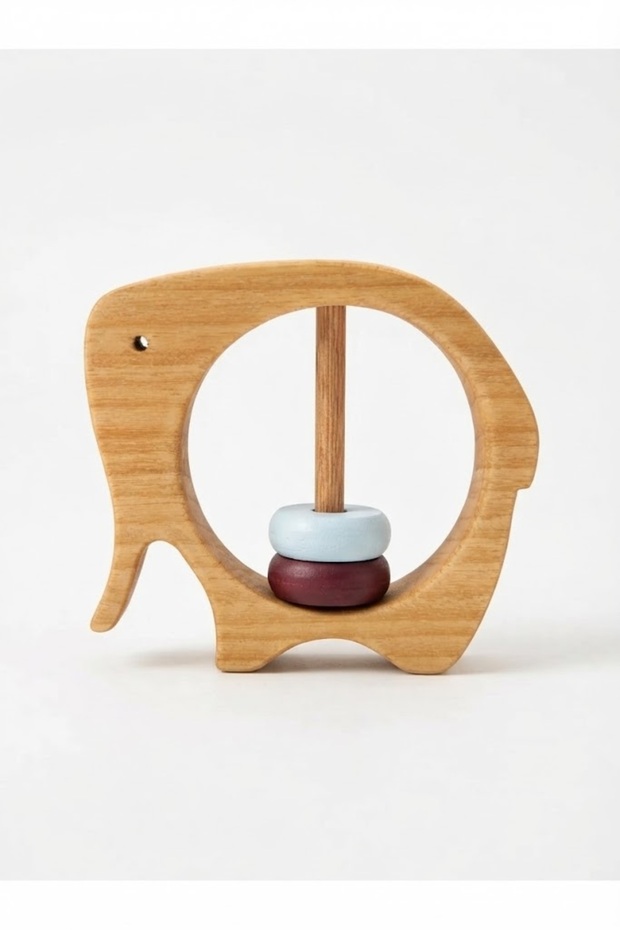 Montessori Natural Wooden Handmade Rattle