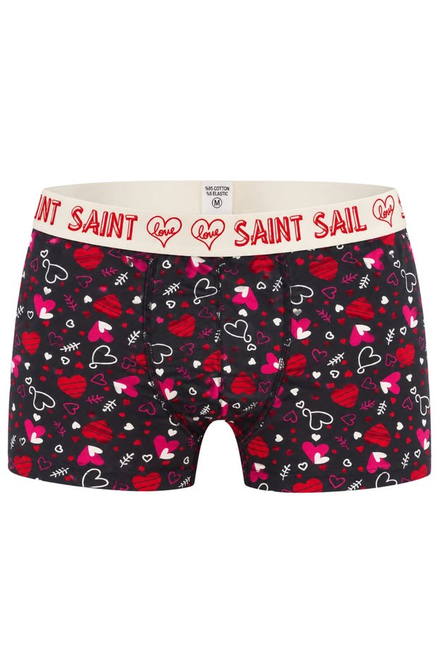 Valentine's Day Gift Combination Matching Heart Pattern Cotton Men's Boxer