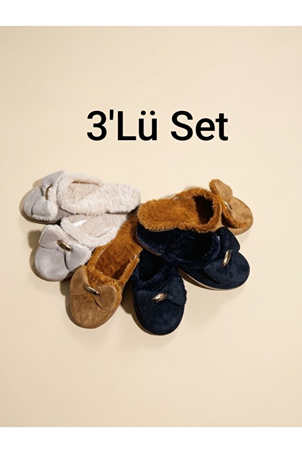 3-Pack Women's Winter Slippers Daily Home Slippers Guest Dowry Bundle Bride 3-Piece Slipper Set