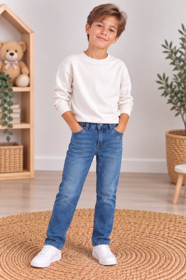 Classic Model Boy's Blue Jeans 8911