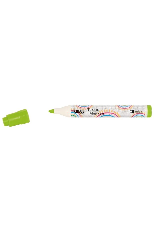 Marker textil M verde deschis
