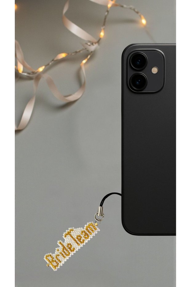 Miyuki Beads Handmade Bride Team Bride Squad Phone Charm - Charm