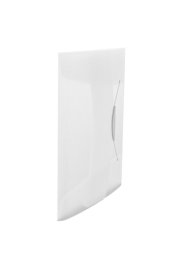 Plastic folder with elastic white vivid