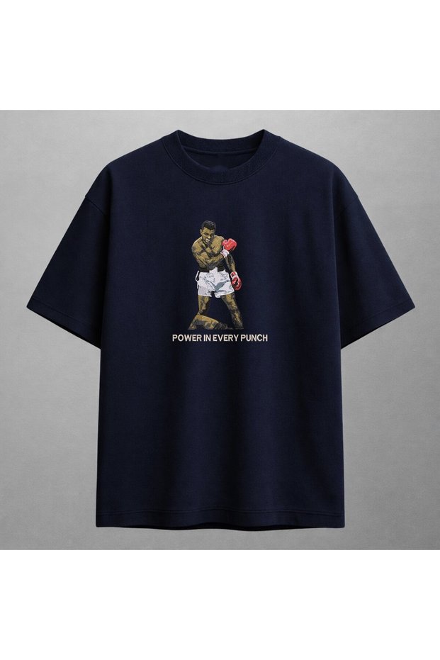 Power in Every Punch Boxing Embroidered T-Shirt Unisex 100% Cotton