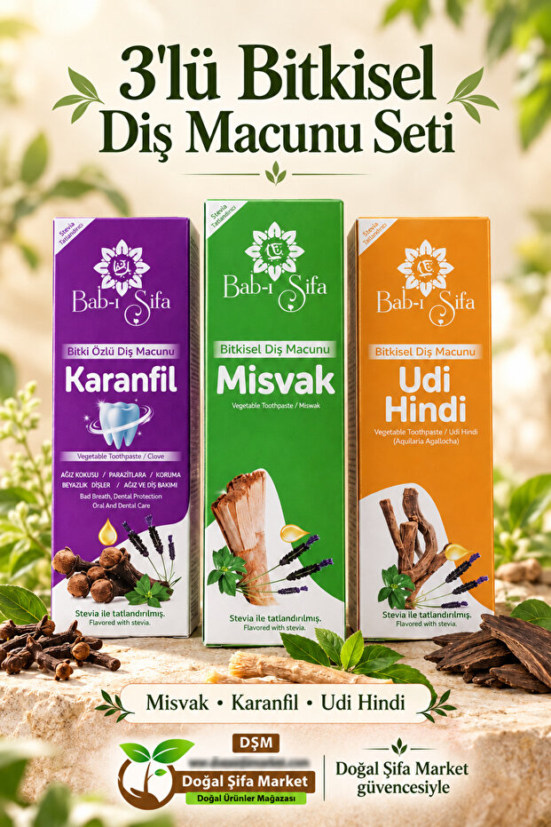 Bitkisel Diş Macunları 140 Gr. 3 Lü Set