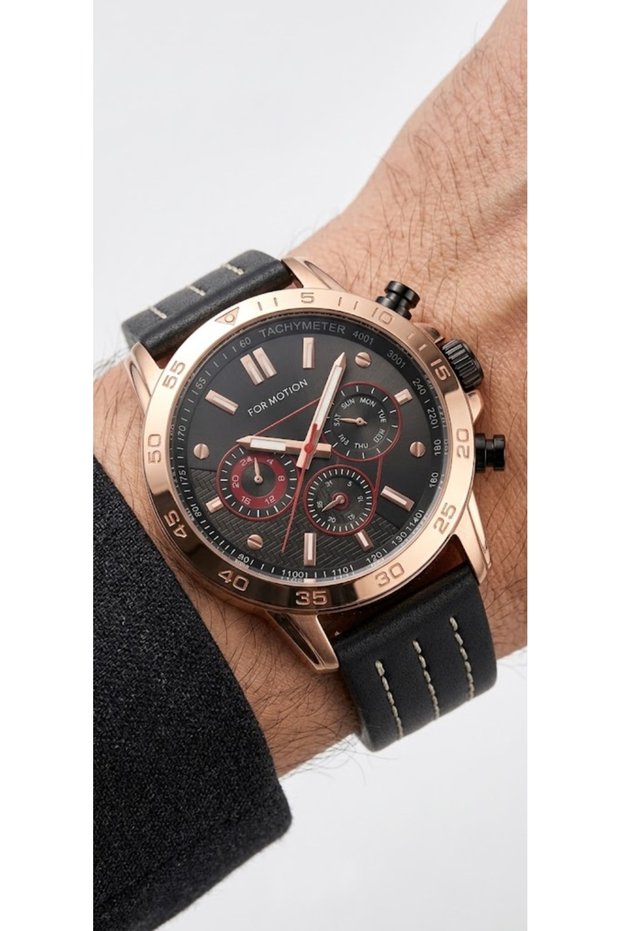 Fm.B08812.01 Functions Active Leather Cord Men's Wristwatch